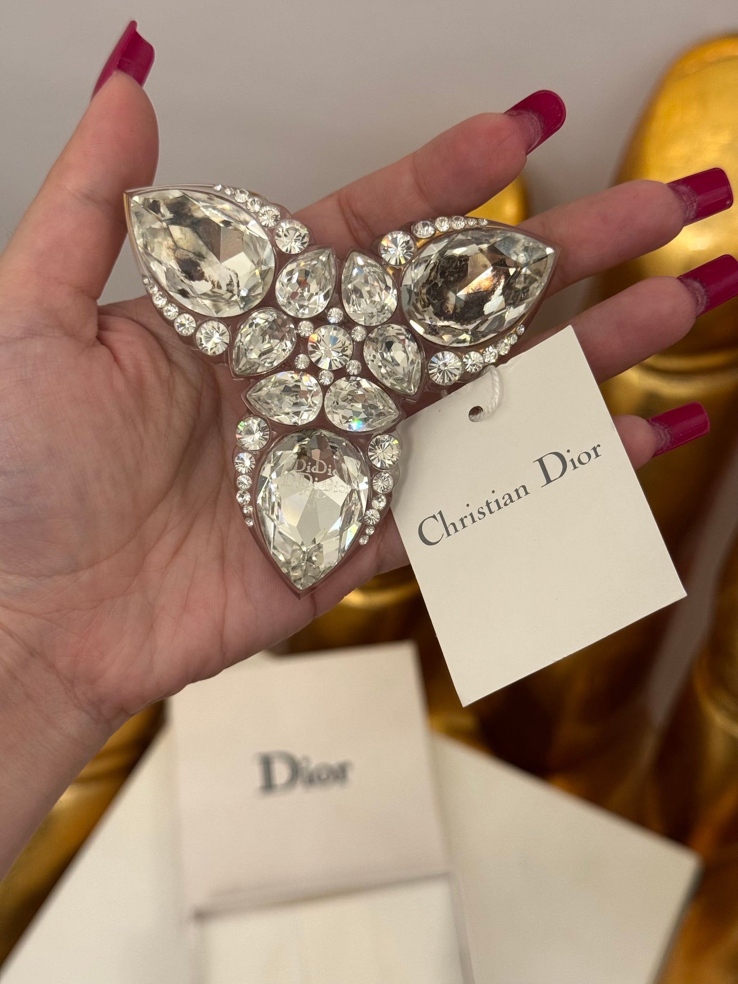 Christian Dior by John Galliano S/S 2004 « Marlene Dietrich » Runway Oversized Crystal Insignia Brooch