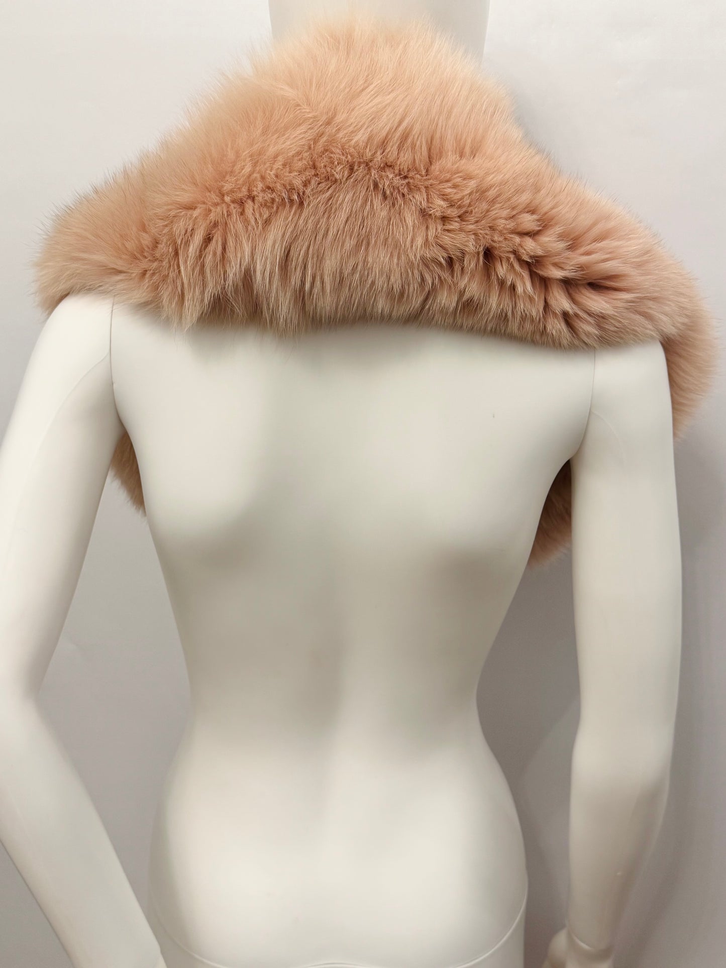 Christian Dior by John Galliano Fall 2004 Pink Fox Fur Collar with Leopard Silk Lining and Dior Logo Hardware