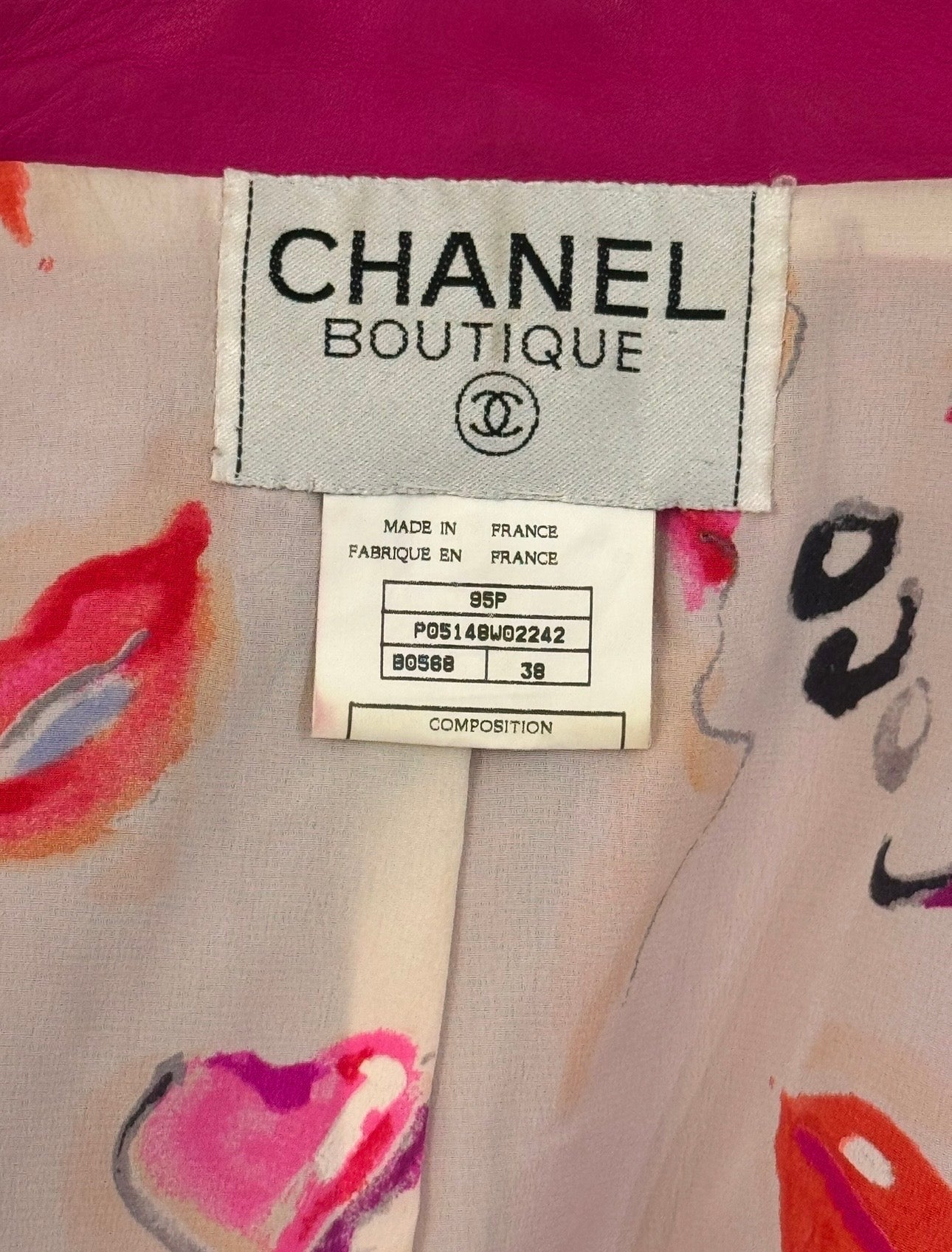 Museum-Worthy CHANEL Spring Summer 1995 Barbie Collection Pink Leather Vest by Karl Lagerfeld