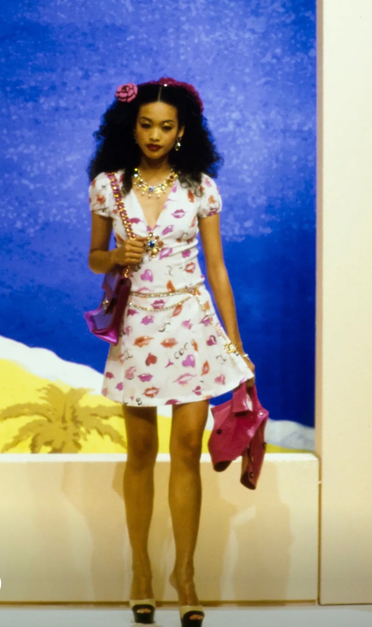 Museum-Worthy CHANEL Spring Summer 1995 Barbie Collection Pink Leather Vest by Karl Lagerfeld