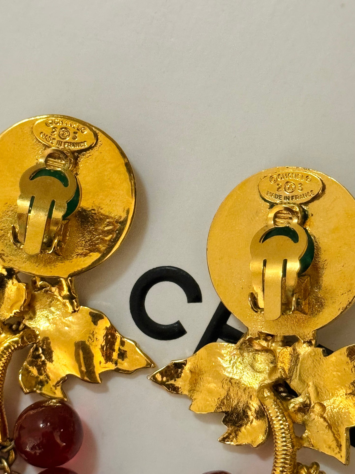 Museum-Worthy CHANEL 1986 Gripoix Grape Cluster Earrings by Victoire de Castellane - Haute Couture Collector's Piece