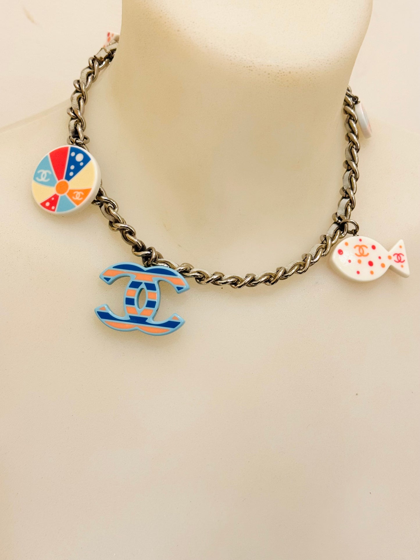 Rare CHANEL Cruise 2005 Beach Charms Resin CC Choker Necklace