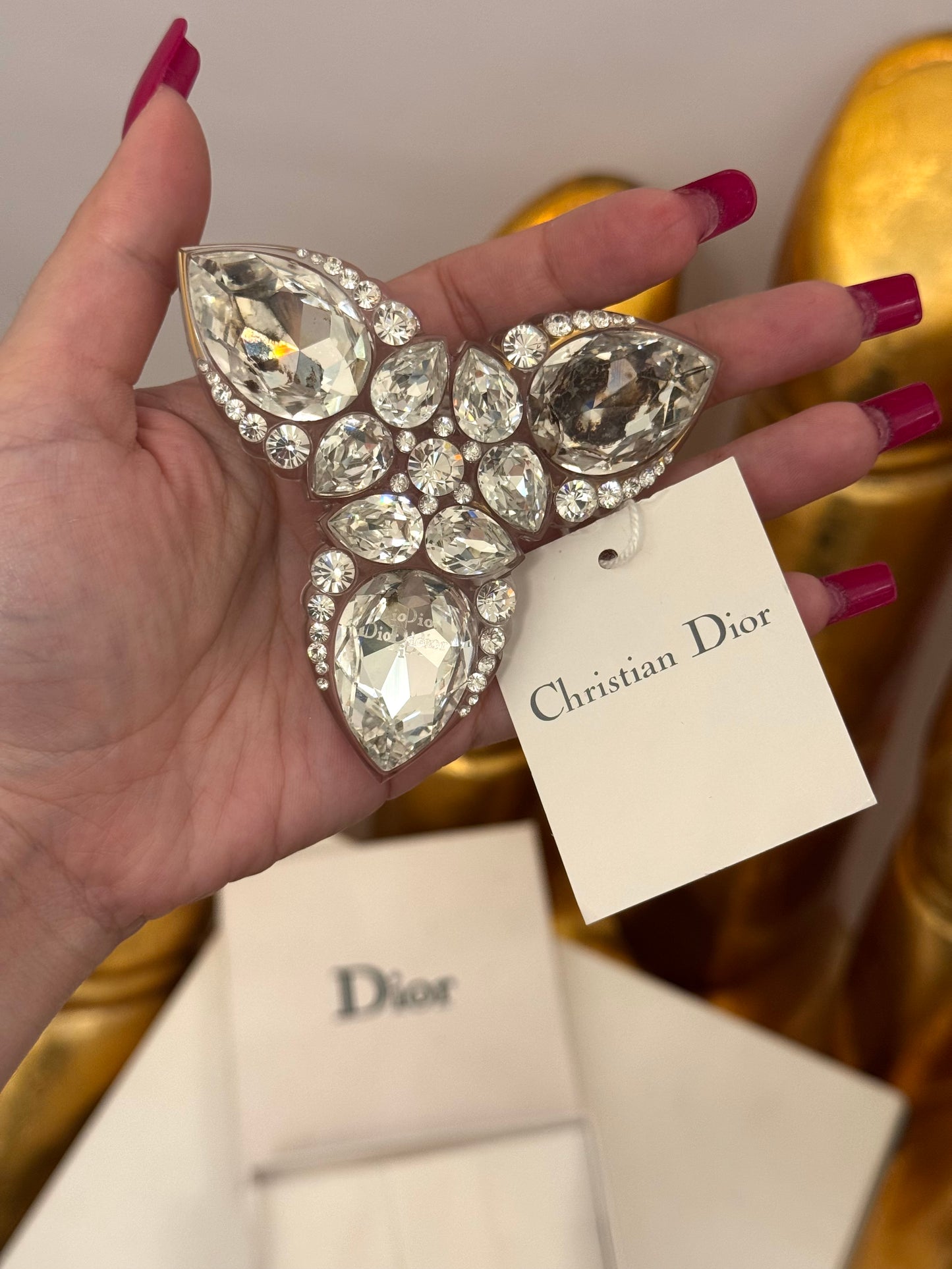 Christian Dior by John Galliano S/S 2004 « Marlene Dietrich » Runway Oversized Crystal Insignia Brooch