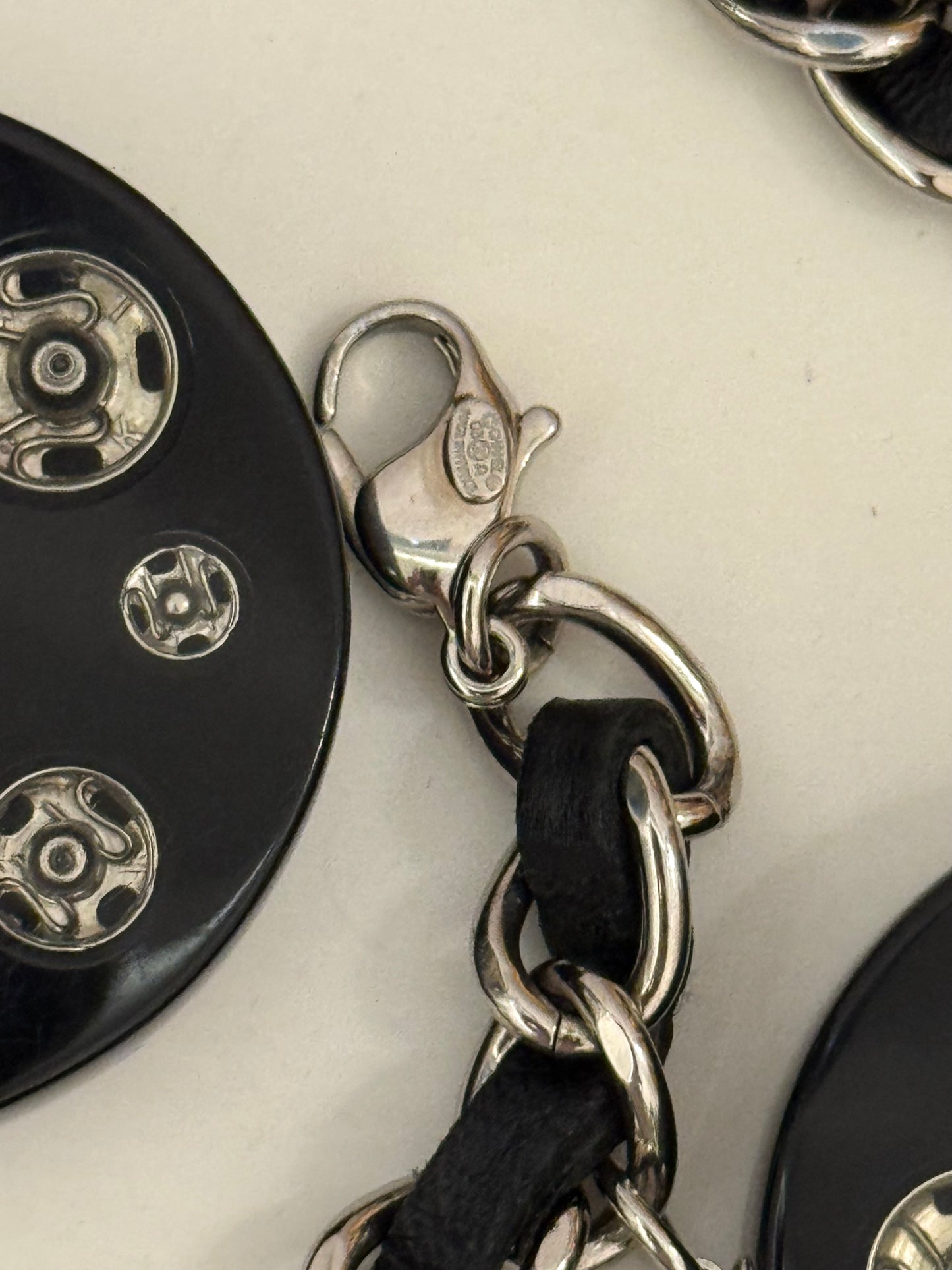 Chanel F/W 2003 Oversized Lucite Button & Snap Charm Chain Belt - Rare Collector Piece