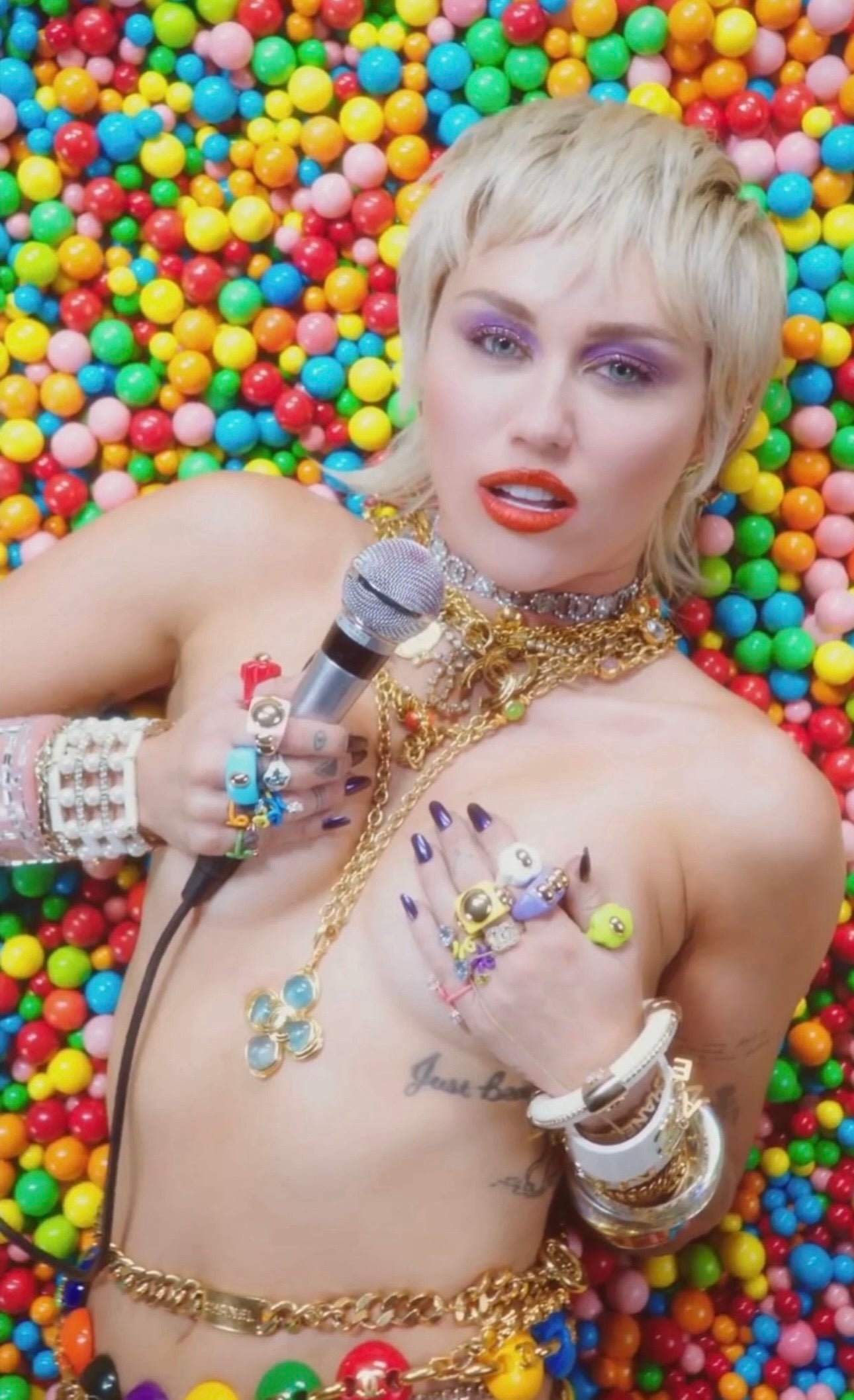 Museum-Worthy CHANEL Spring/Summer 1991 "Candy Button" Bonbons Skittles M&M Belt Necklace - Seen on Miley Cyrus - One of Karl Lagerfeld's Most Iconic Archive Jewels