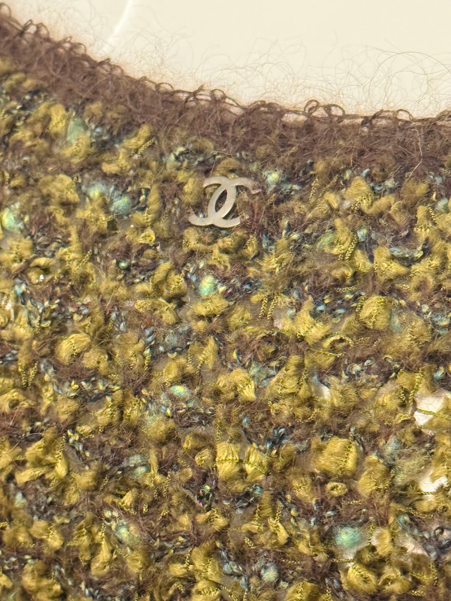 Rare Chanel Fall/Winter 1998 Mohair Bouclé knit Camisole Top - Karl Lagerfeld Archive Piece