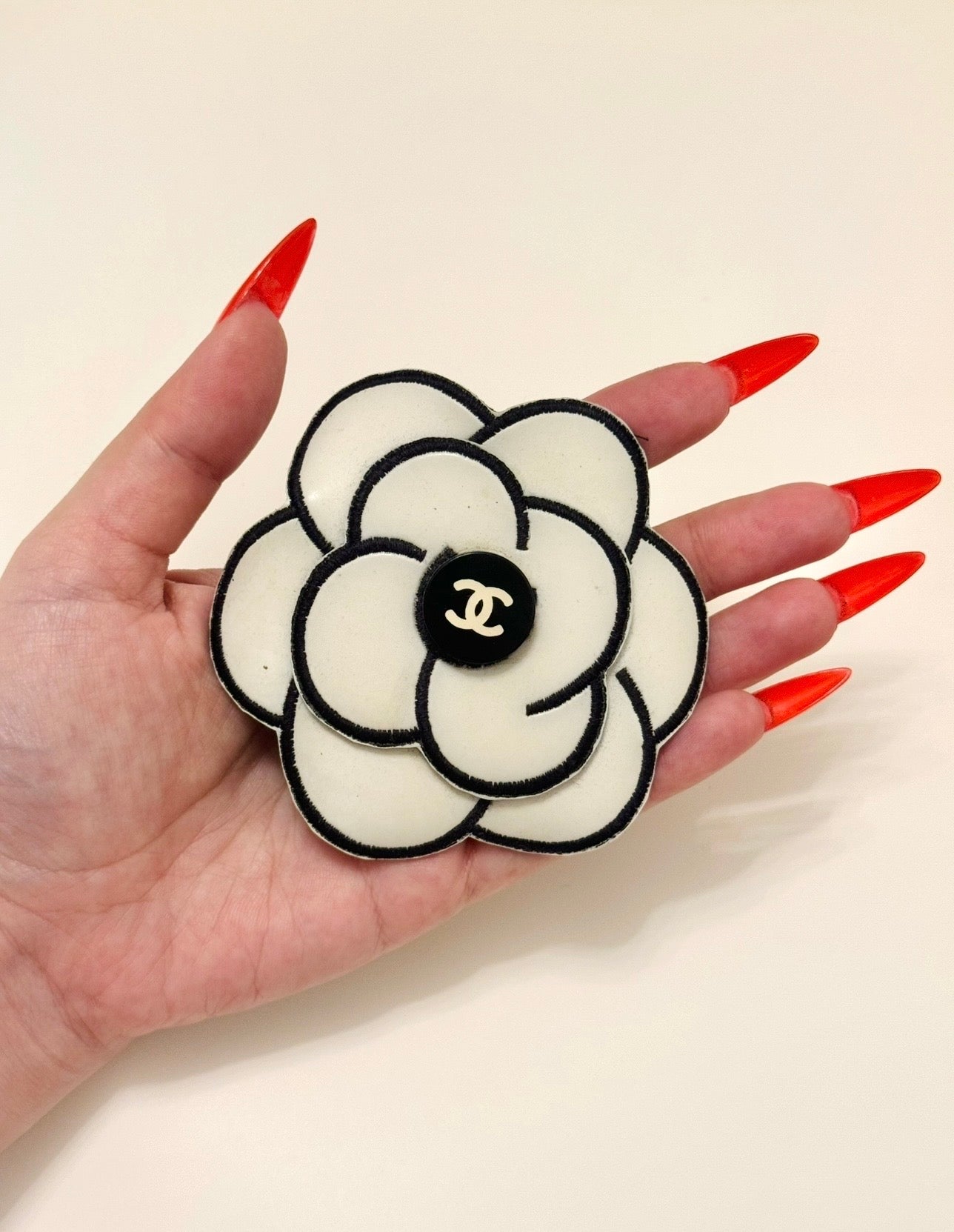 CHANEL Spring/ Summer 1995 "Barbie" Camellia Hair Clip by Karl Lagerfeld - Iconic Runway Piece Documented on the Runway & Featured in the Chanel Collector Book