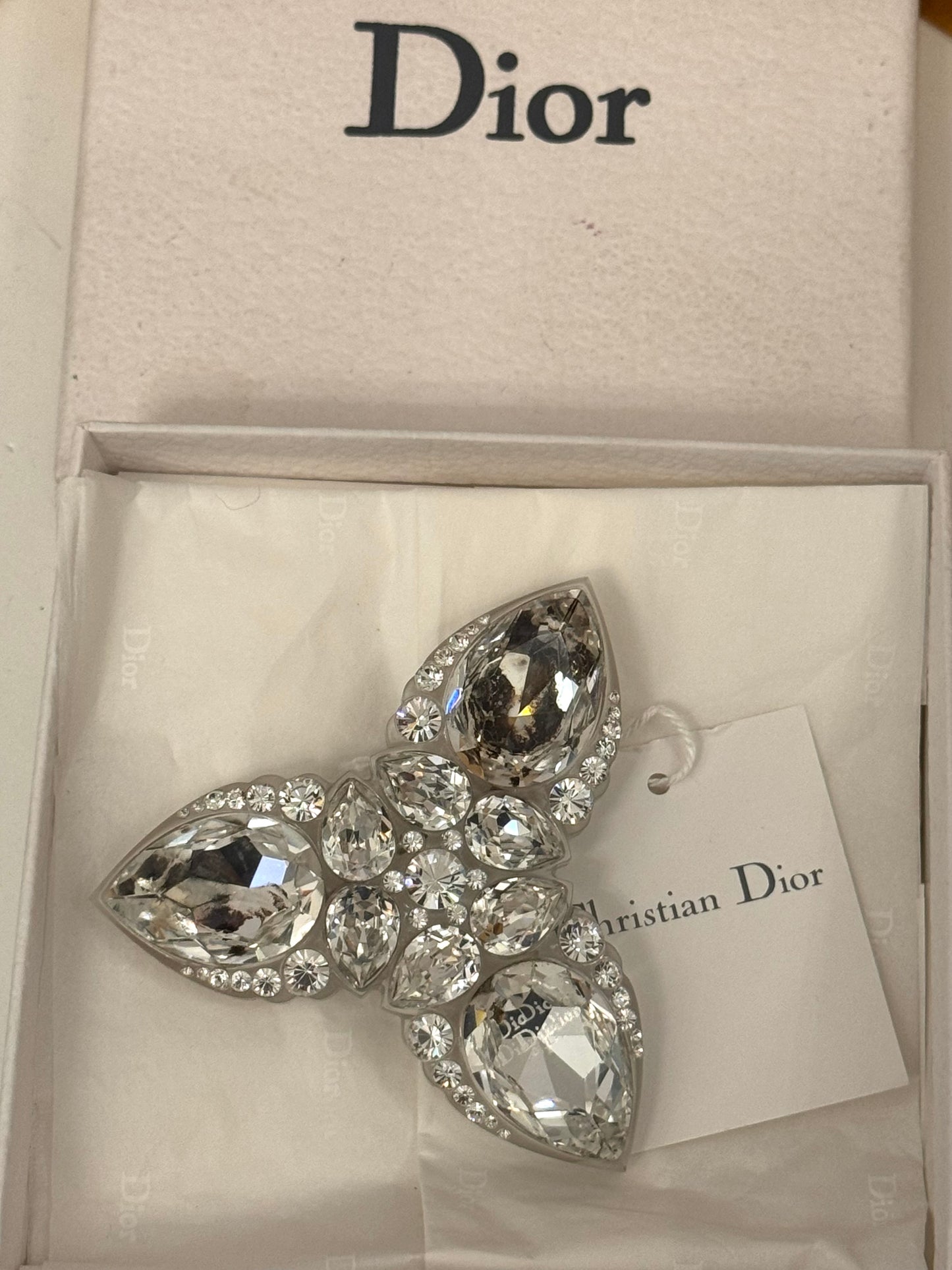 Christian Dior by John Galliano S/S 2004 « Marlene Dietrich » Runway Oversized Crystal Insignia Brooch