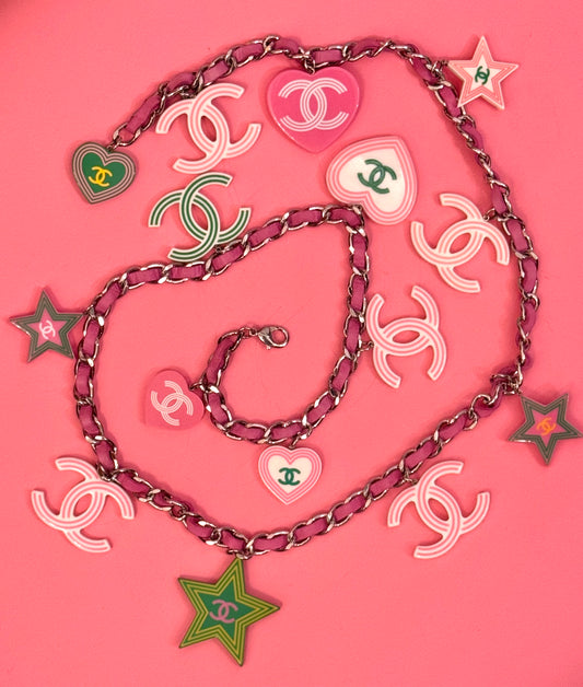Rare CHANEL Cruise 2004 Runway CC Candy Charm Belt/Necklace by Karl Lagerfeld