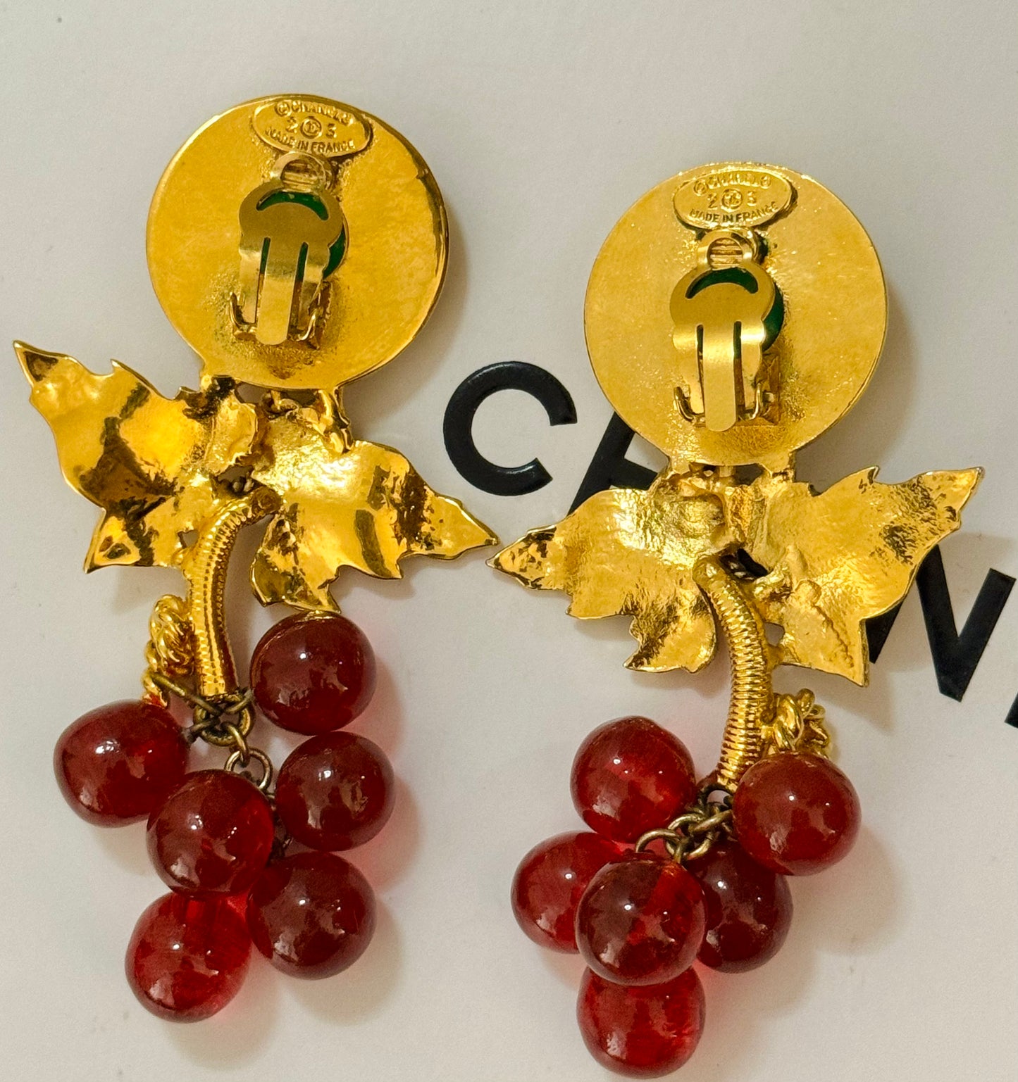 Museum-Worthy CHANEL 1986 Gripoix Grape Cluster Earrings by Victoire de Castellane - Haute Couture Collector's Piece