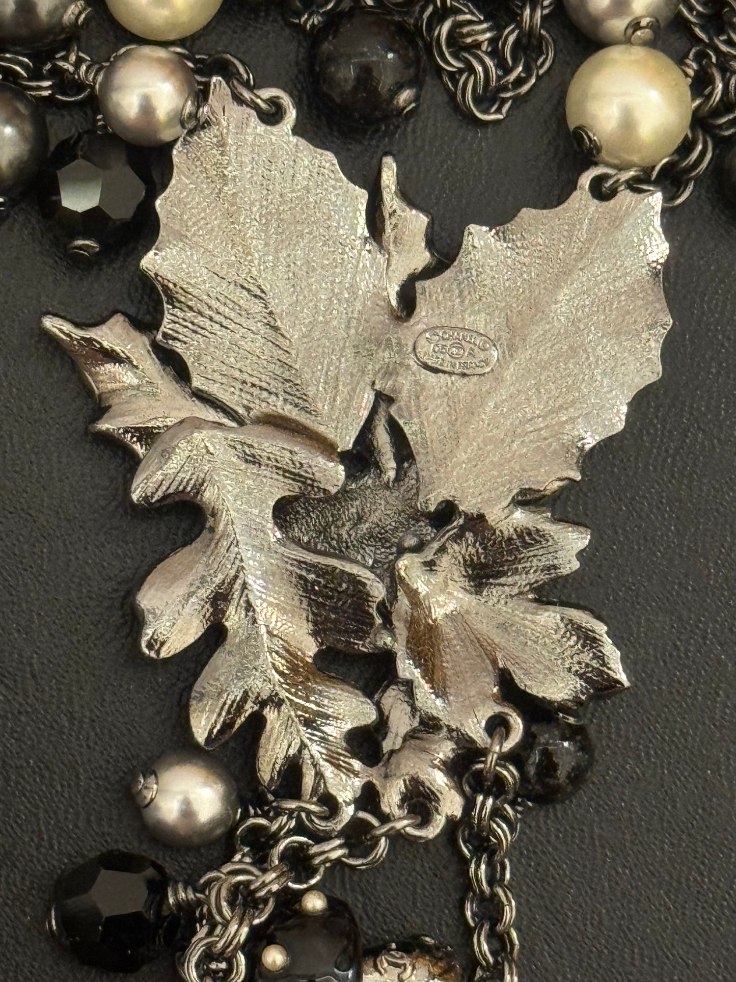 Museum-Worthy CHANEL Fall/Winter 2005 Runway Woodland Necklace by Karl Lagerfeld - Holly Leaves, Acorns, Mushroom & CC Charm Statement Collector's Archive Piece