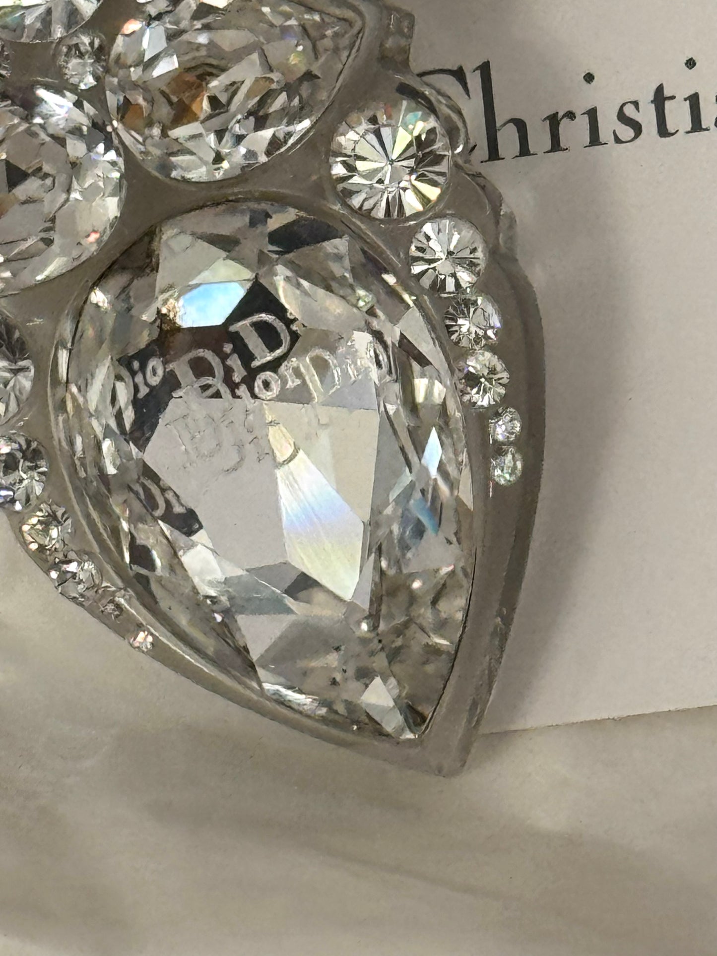 Christian Dior by John Galliano S/S 2004 « Marlene Dietrich » Runway Oversized Crystal Insignia Brooch