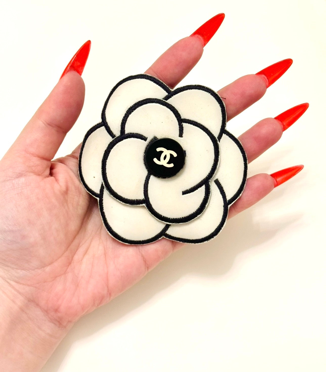 CHANEL Spring/ Summer 1995 "Barbie" Camellia Hair Clip by Karl Lagerfeld - Iconic Runway Piece Documented on the Runway & Featured in the Chanel Collector Book