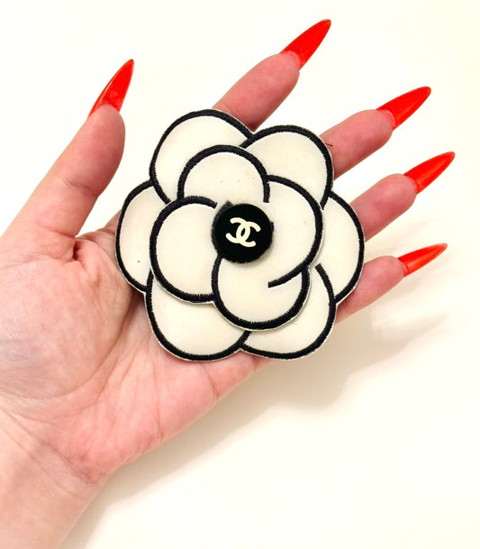 CHANEL Spring/ Summer 1995 "Barbie" Camellia Hair Clip by Karl Lagerfeld - Iconic Runway Piece Documented on the Runway & Featured in the Chanel Collector Book