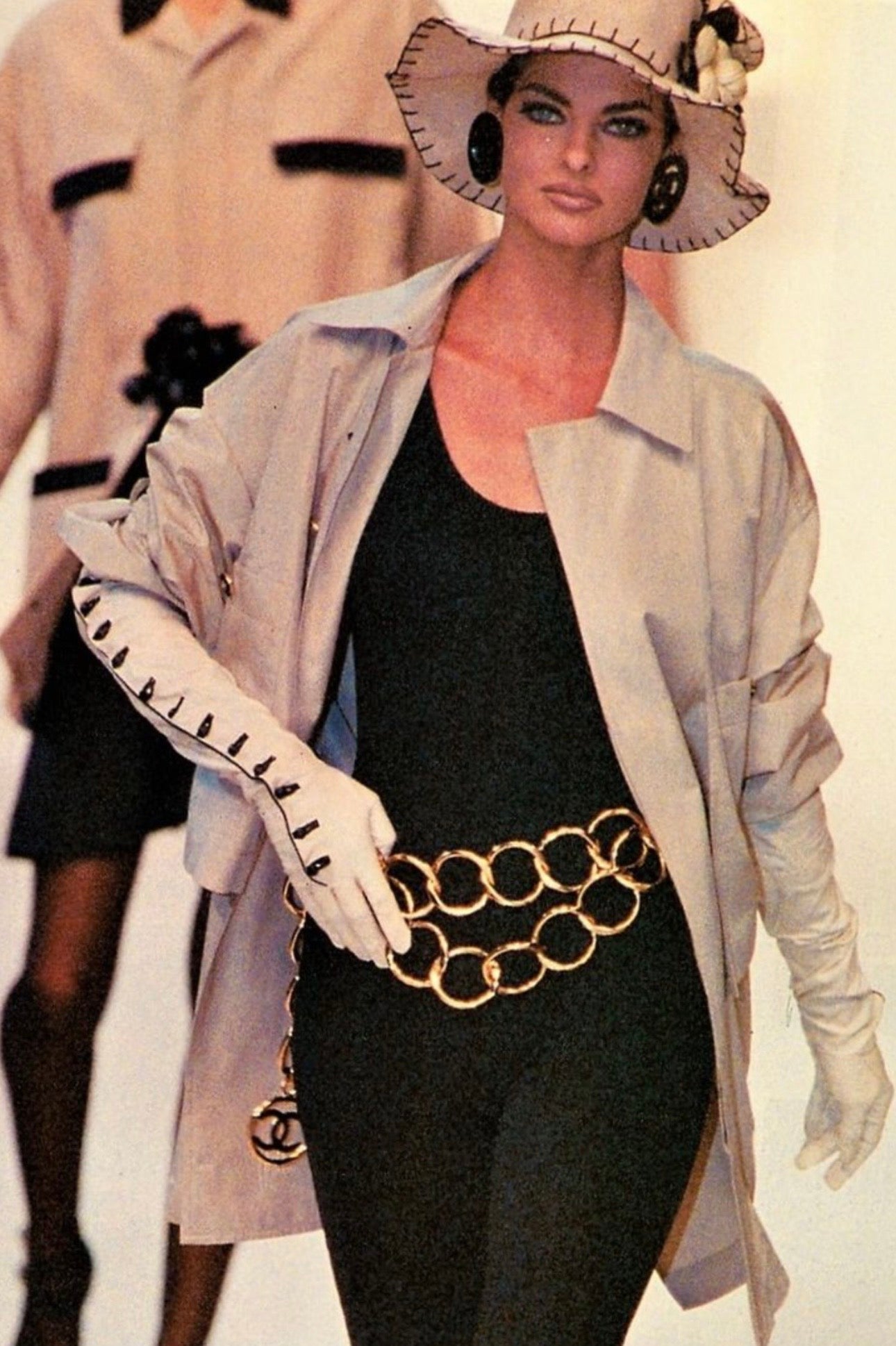 Museum-Worthy CHANEL Spring/Summer 1991 Oversized Mirror & Black Resin CC Brooch — Karl Lagerfeld Runway Archive Piece