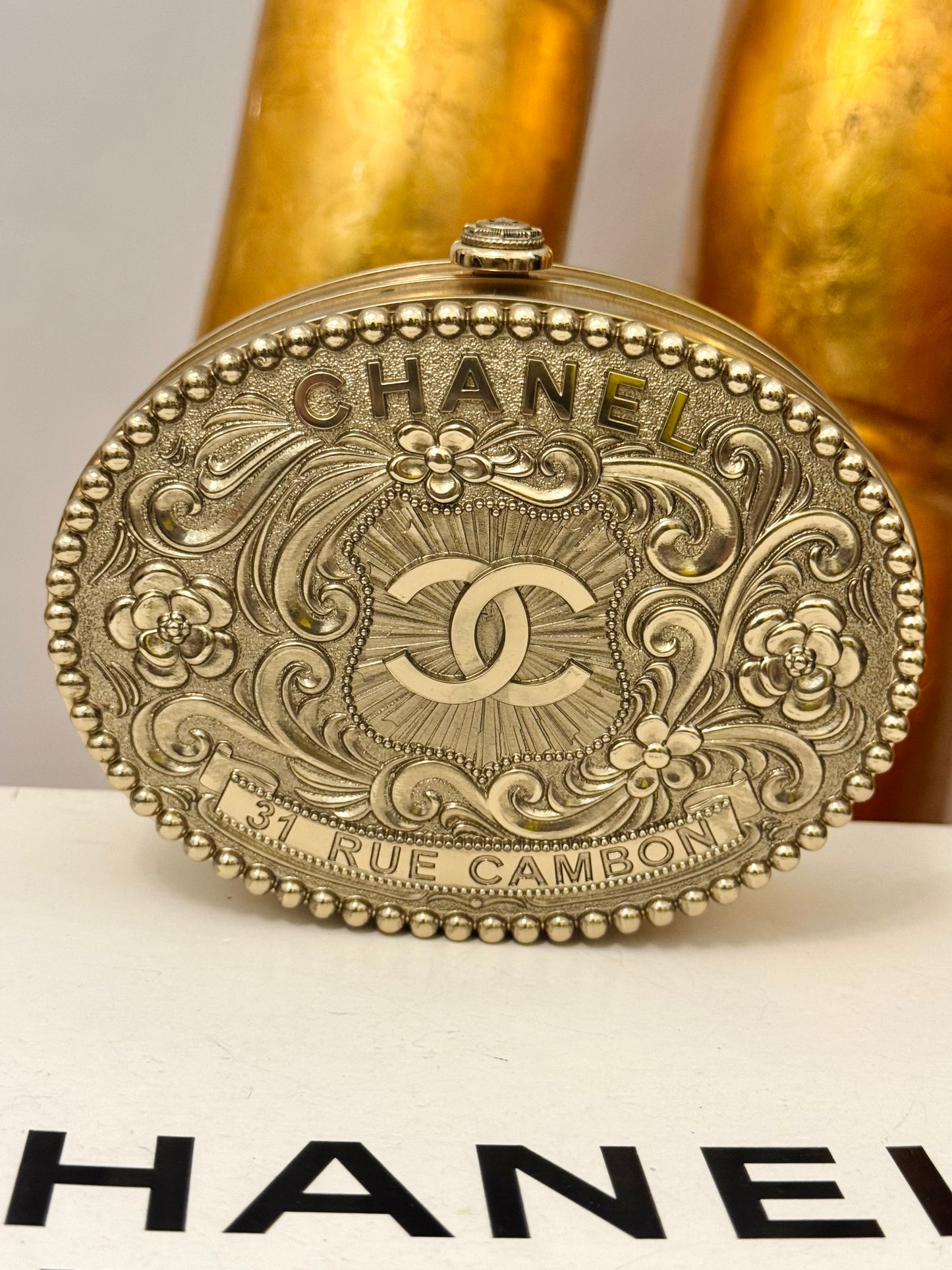 Museum-Worthy Chanel Métiers d'Art Paris-Dallas Pre-Fall 2014 Sample
Minaudière by Karl Lagerfeld - Prototype Archive Piece from 31 Rue
Cambon