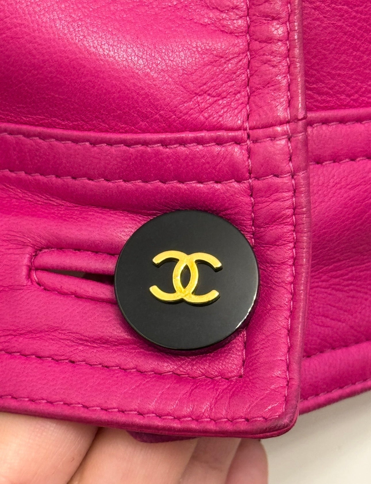 Museum-Worthy CHANEL Spring Summer 1995 Barbie Collection Pink Leather Vest by Karl Lagerfeld