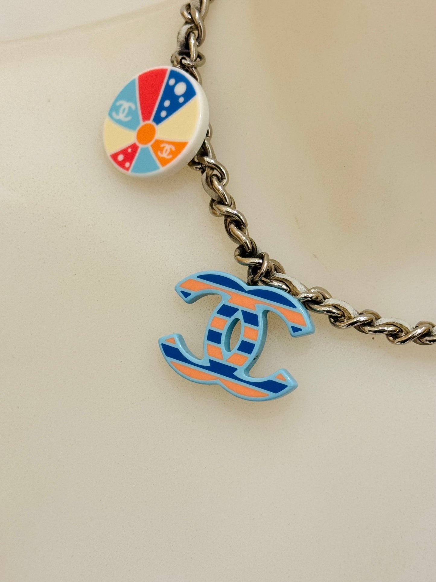 Rare CHANEL Cruise 2005 Beach Charms Resin CC Choker Necklace
