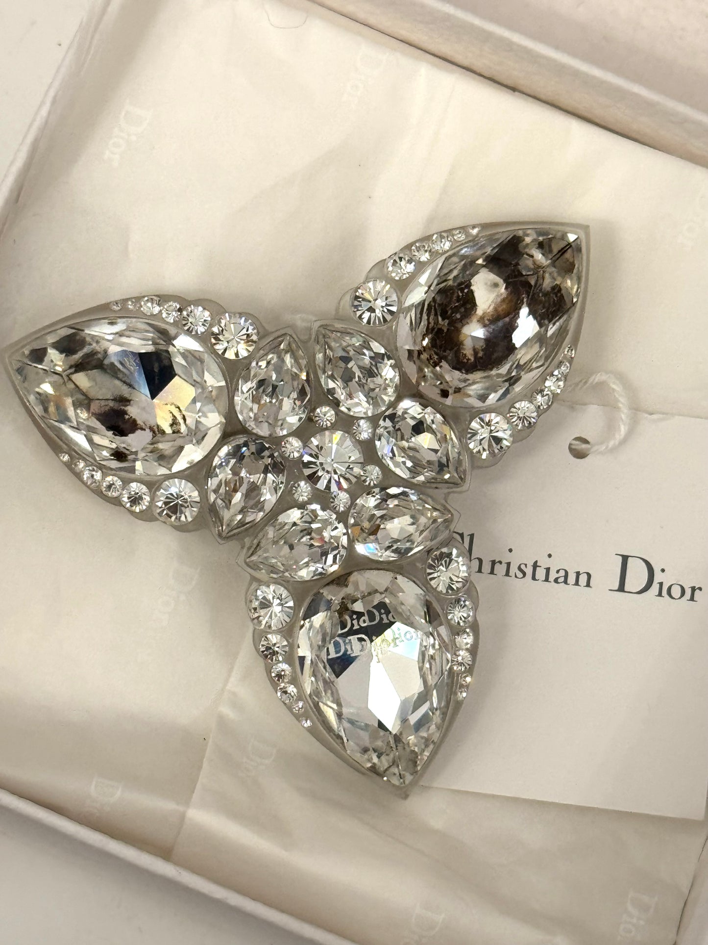 Christian Dior by John Galliano S/S 2004 « Marlene Dietrich » Runway Oversized Crystal Insignia Brooch