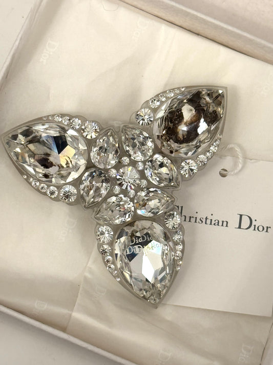 Christian Dior by John Galliano S/S 2004 « Marlene Dietrich » Runway Oversized Crystal Insignia Brooch