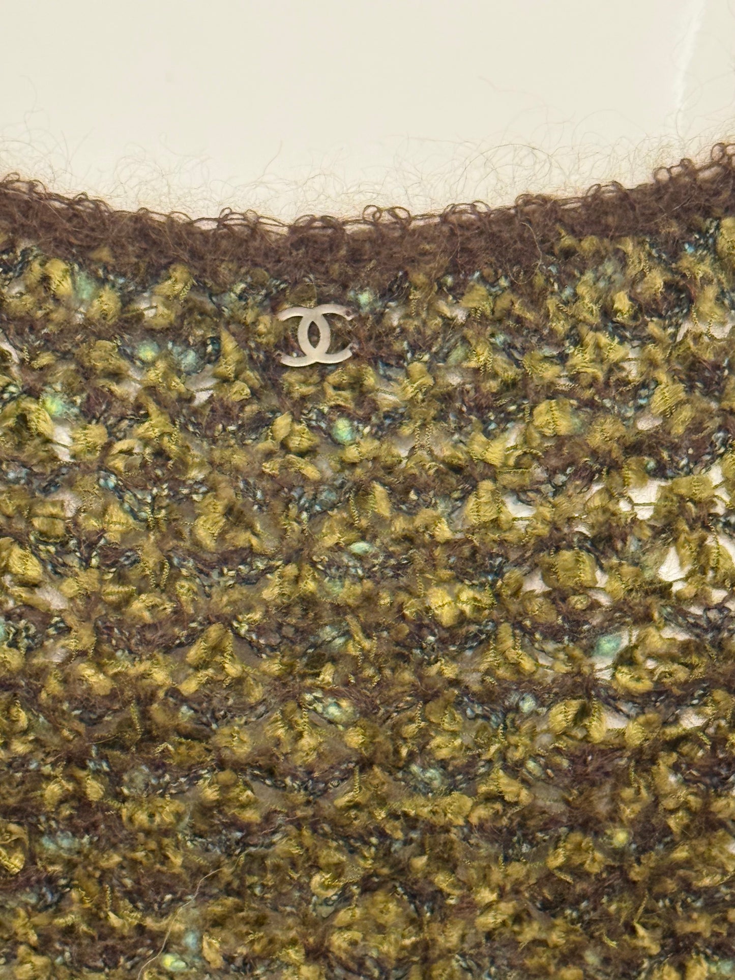 Rare Chanel Fall/Winter 1998 Mohair Bouclé knit Camisole Top - Karl Lagerfeld Archive Piece