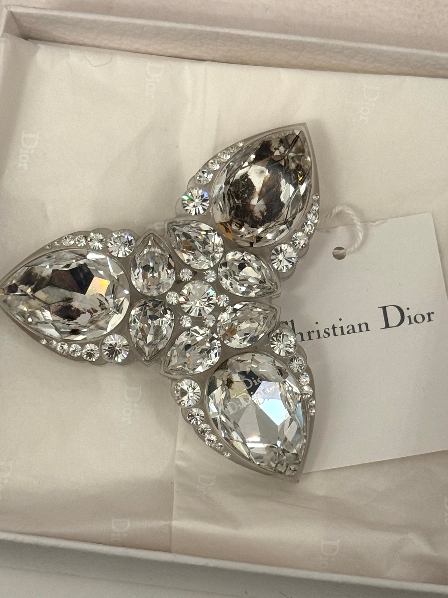 Christian Dior by John Galliano S/S 2004 « Marlene Dietrich » Runway Oversized Crystal Insignia Brooch